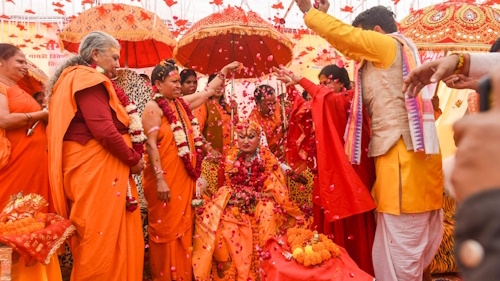 Holy Sadhu covered in ash